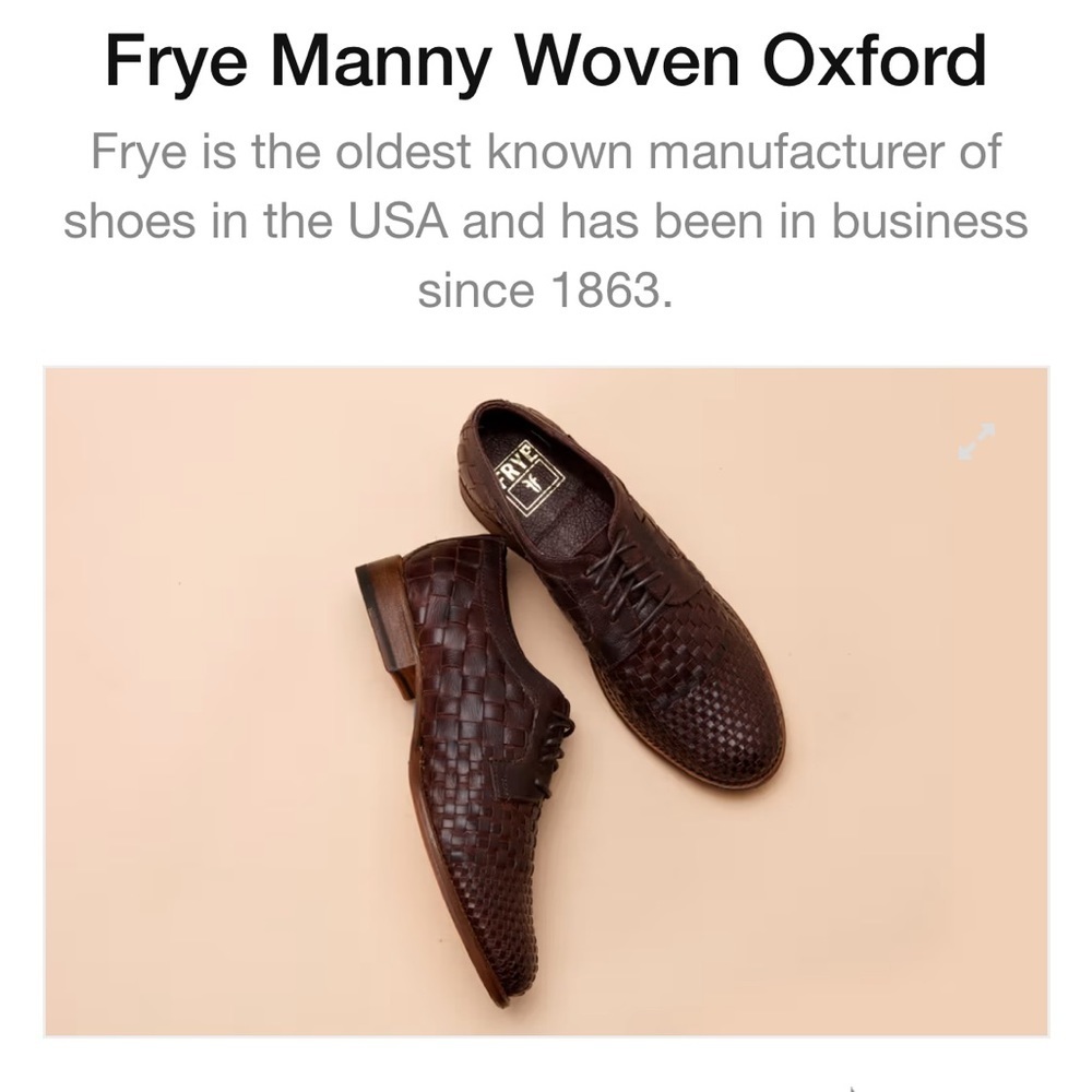 Frye Woven Oxford size 6 Brown - Picture 7 of 7